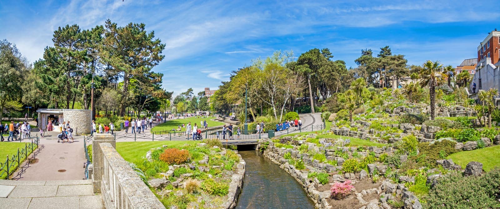 The Lower Gardens and the Bourne Stream in Bournemouth town centre